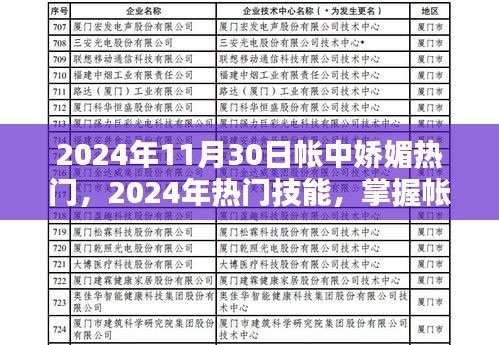 掌握帐中娇媚艺术，热门技能与详细步骤指南（2024年热门版）