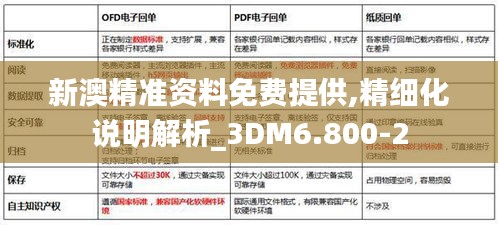 新澳精准资料免费提供,精细化说明解析_3DM6.800-2