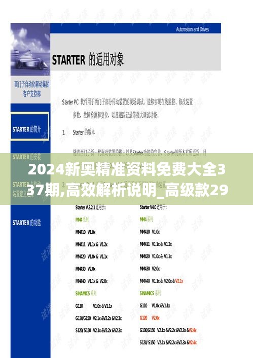 2024新奥精准资料免费大全337期,高效解析说明_高级款29.361-9