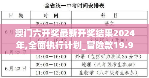 澳门六开奖最新开奖结果2024年,全面执行计划_冒险款19.927-4