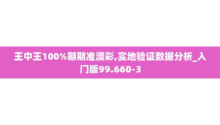 王中王100%期期准澳彩,实地验证数据分析_入门版99.660-3