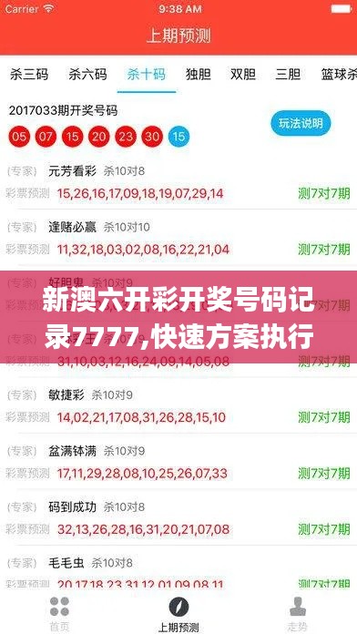 新澳六开彩开奖号码记录7777,快速方案执行指南_高级版6.552