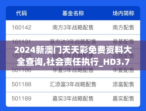 2024新澳门天天彩免费资料大全查询,社会责任执行_HD3.713