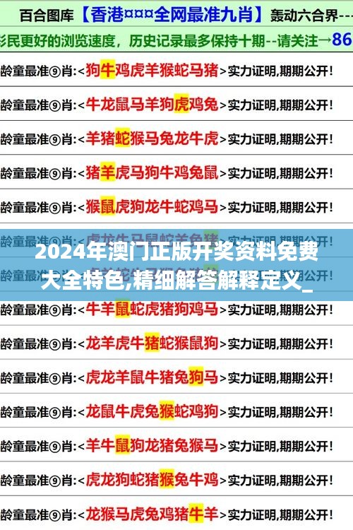 2024年澳门正版开奖资料免费大全特色,精细解答解释定义_网页版6.236