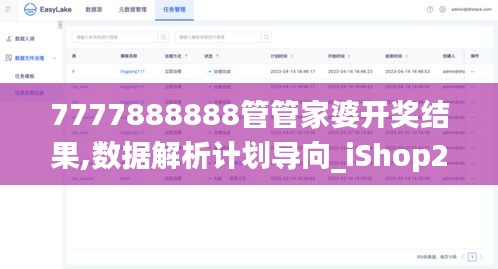 7777888888管管家婆开奖结果,数据解析计划导向_iShop2.322