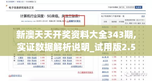 新澳天天开奖资料大全343期,实证数据解析说明_试用版2.569