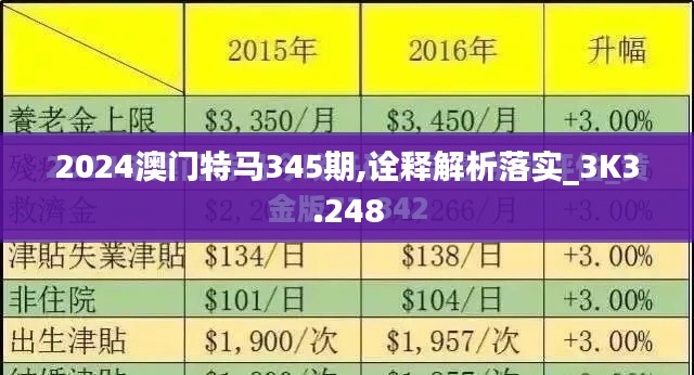 2024澳门特马345期,诠释解析落实_3K3.248