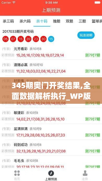 345期奥门开奖结果,全面数据解析执行_WP版2.357