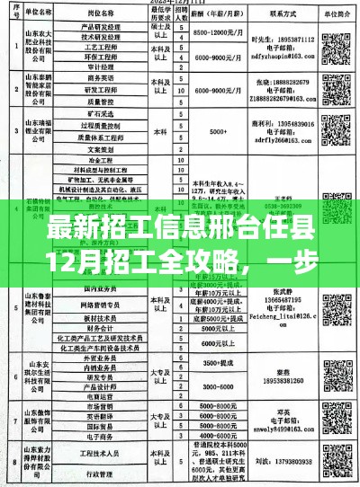 邢台任县最新招工信息全攻略，如何顺利找到心仪工作？