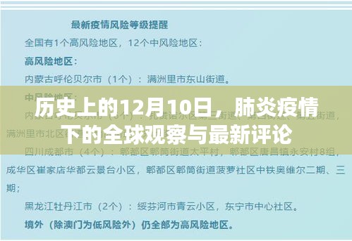 12月10日全球肺炎疫情观察与评论综述