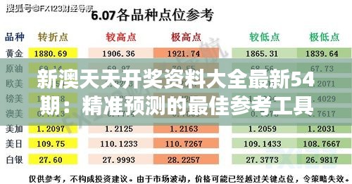 新澳天天开奖资料大全最新54期：精准预测的最佳参考工具