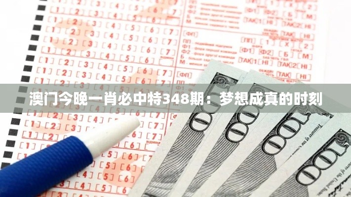 澳门今晚一肖必中特348期：梦想成真的时刻