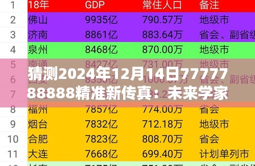 猜测2024年12月14日7777788888精准新传真：未来学家的观点