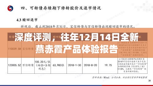 深度体验报告，燕赤霞全新产品评测报告（往年12月14日）