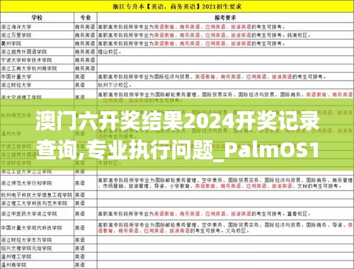 澳门六开奖结果2024开奖记录查询,专业执行问题_PalmOS13.438