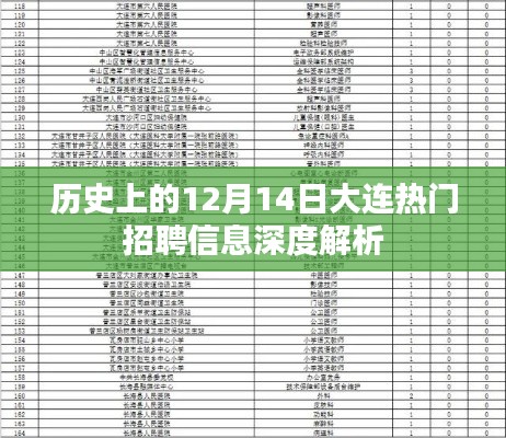 大连热门招聘信息深度解析，历史视角的12月14日回顾