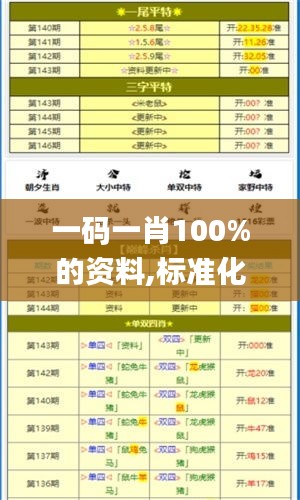 一码一肖100%的资料,标准化程序评估_豪华款8.326