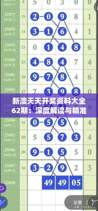 新澳天天开奖资料大全62期：深度解读与精准走势分析