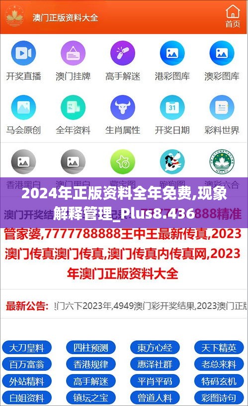 2024年正版资料全年免费,现象解释管理_Plus8.436