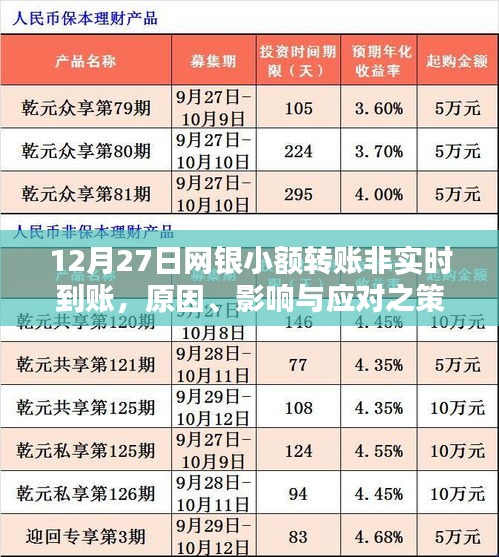 网银小额转账延迟到账，原因、影响及应对建议