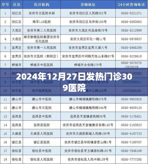 2024年12月27日309医院发热门诊情况