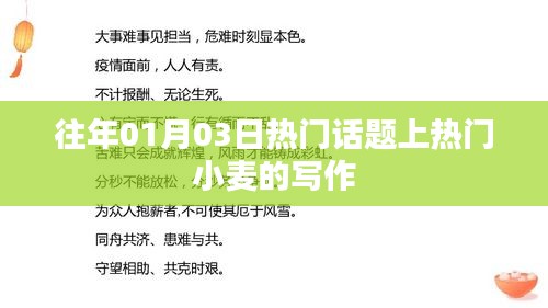 热门话题小麦，揭秘历年一月三日热议焦点