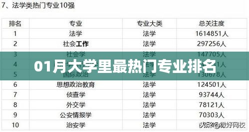 大学热门专业排名榜单揭晓，一月最新榜单