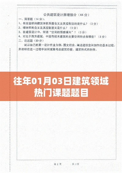 建筑领域热门课题题目精选往年元旦后首周热议焦点