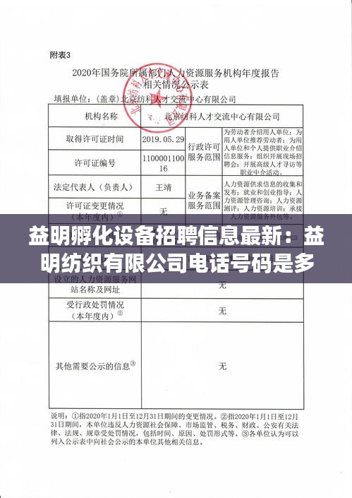 益明孵化设备招聘信息最新：益明纺织有限公司电话号码是多少 