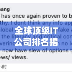 全球顶级IT公司排名揭秘，洞悉行业格局与未来发展趋势