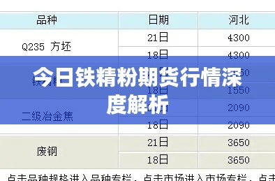 今日铁精粉期货行情深度解析