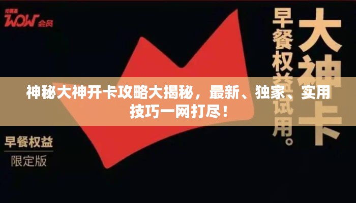 神秘大神开卡攻略大揭秘，最新、独家、实用技巧一网打尽！