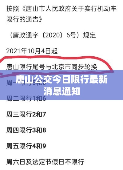 唐山公交今日限行最新消息通知