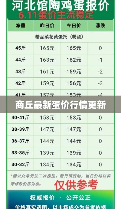 商丘最新蛋价行情更新