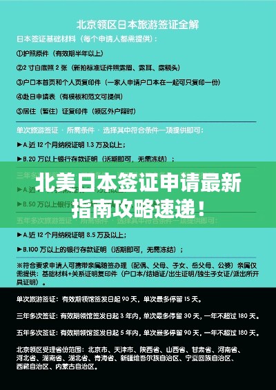 北美日本签证申请最新指南攻略速递！