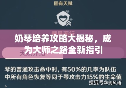 奶琴培养攻略大揭秘，成为大师之路全新指引