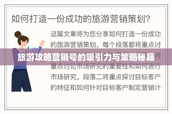 旅游攻略营销号的吸引力与策略秘籍