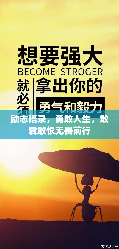励志语录，勇敢人生，敢爱敢恨无畏前行