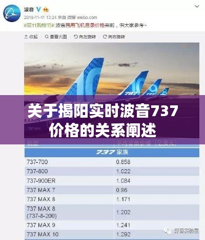 关于揭阳实时波音737价格的关系阐述