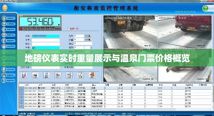 地磅仪表实时重量展示与温泉门票价格概览
