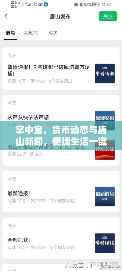 掌中宝,货币动态与唐山新闻,便捷生活一键掌握!