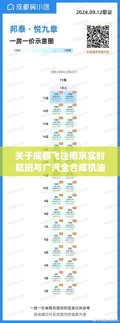 关于成都飞往南京实时航班与广汽全合成机油价格的分析