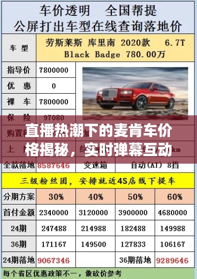 直播热潮下的麦肯车价格揭秘,实时弹幕互动专场