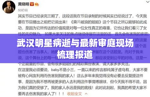 武汉明星病逝与最新审庭现场梳理报道