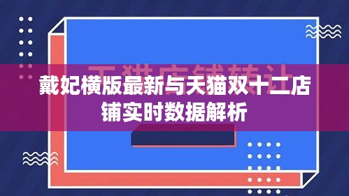 戴妃横版最新与天猫双十二店铺实时数据解析