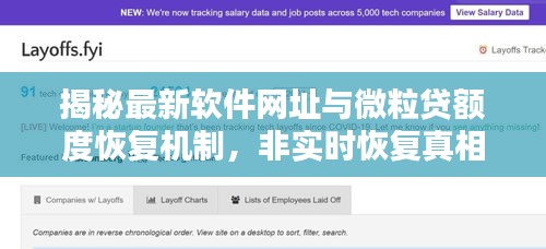 揭秘最新软件网址与微粒贷额度恢复机制,非实时恢复真相探秘