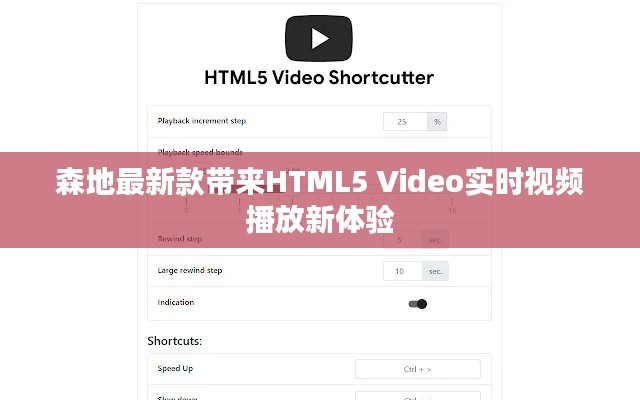 森地最新款带来HTML5 Video实时视频播放新体验