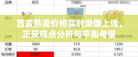 西麦燕麦价格实时录像上传，正反观点分析与平衡考量