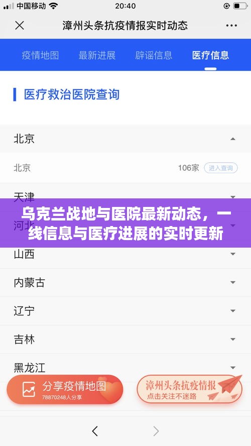 乌克兰战地与医院最新动态,一线信息与医疗进展的实时更新
