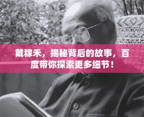 戴稼禾，揭秘背后的故事，百度带你探索更多细节！